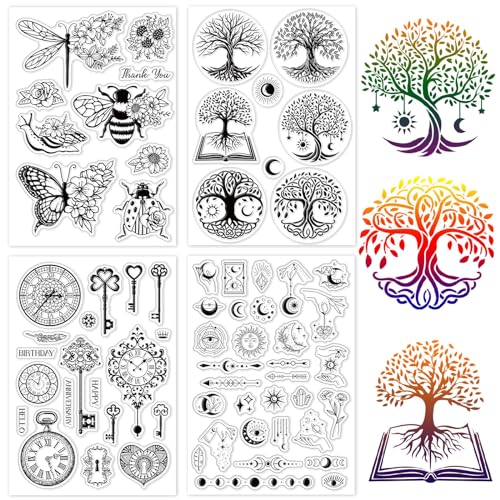 craspire 4 Stil Tarot Baum des Lebens Schmetterling Klarer Gummistempel Retro Transparente Silikonsiegel Stempel Für Journaling Kartenherstellung DIY Scrapbooking Handgemacht Fotoalbum Notizbuch craspire 4 Stil Tarot Baum des Lebens Schmetterling Klarer Gummistempel Retro Transparente Silikonsiegel Stempel Für Journaling Kartenherstellung DIY Scrapbooking Handgemacht Fotoalbum Notizbuch von craspire