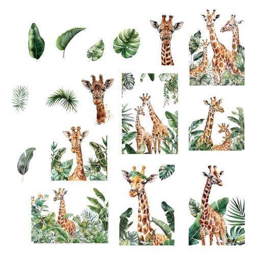 CRASPIRE 8 Blatt Giraffen Wandaufkleber Groß Dschungel Wildtiere Pflanzen Grünpflanzen Tropische Blätter Botanische Wandkunst Zum Abziehen Und Aufkleben Vinyl Kunststoff Wasserfest Für Wohnzimmer CRASPIRE 8 Blatt Giraffen Wandaufkleber Groß Dschungel Wildtiere Pflanzen Grünpflanzen Tropische Blätter Botanische Wandkunst Zum Abziehen Und Aufkleben Vinyl Kunststoff Wasserfest Für Wohnzimmer von craspire