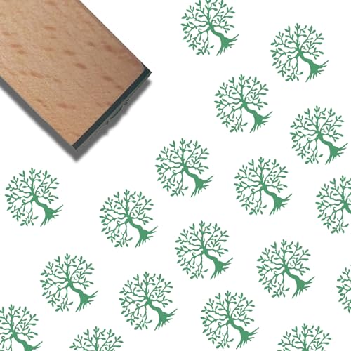 CRASPIRE Baum des Lebens Holz Gummistempel 3/5 Zoll Muster Mini Kleine Holzstempel Wiederverwendbar Vintage Druck für DIY Handwerk Karte Scrapbooking Journaling Alben Kartenherstellung Planer Umschlag von craspire