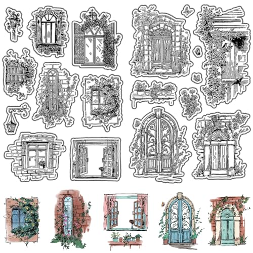 craspire 2 Stil Gartenfenster Klare Gummistempel Vintage Frühlingsblumen Tür Wiederverwendbare Transparente Silikonstempelsiegel Für DIY Scrapbooking Journaling Kartenherstellung Dekor Fotoalbum craspire 2 Stil Gartenfenster Klare Gummistempel Vintage Frühlingsblumen Tür Wiederverwendbare Transparente Silikonstempelsiegel Für DIY Scrapbooking Journaling Kartenherstellung Dekor Fotoalbum von craspire