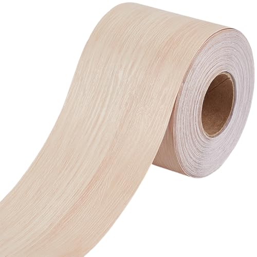 craspire 2.09 Zoll X 10.94 Yards Weißes Maserungsband Holzmaserungs Bodenband PVC Realistische Eichenstruktur Wasserdicht Selbstklebend Möbel Und Wandreparaturflicken Für Heimwerker Wand Boden von craspire