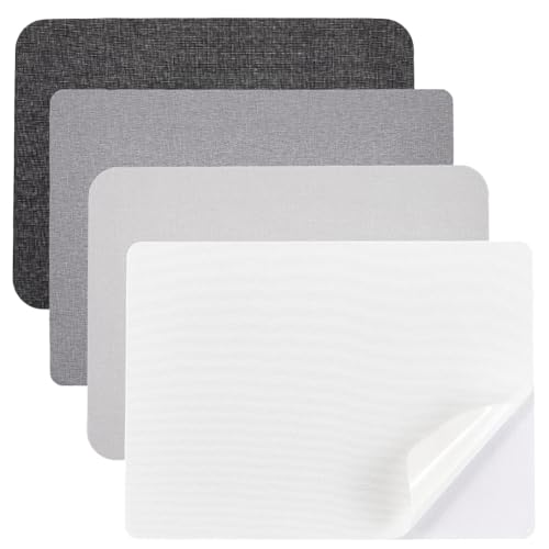 craspire 4 Farbe Leinen Reparaturflicken Selbstklebend Leinenstoff 20.4 x 28cm Strapazierfähig Wasserdicht Canvas Große Reparatur Klebeband Flicken Weiß Grau Schwarz Für Sofa Couch Möbel Stuhl von craspire