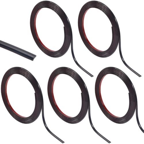 craspire 49.2Ft 5 Rollen Schwarze Zierleiste Flexible Wandleiste Sockelleiste Abziehen Und Aufkleben Selbstklebende Tapetenbordüre PVC Spritzschutz Fliesenkante Für Heimwerker Decken Möbel Türen von craspire