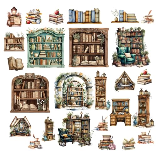 craspire 8 Blatt Bücher Fensteraufkleber Bücherregal Vintage Wandaufkleber Für Arbeitszimmer Und Leseecke PVC Wasserfest Selbstklebend Durchscheinend Zum Abziehen Und Aufkleben Für Leseecke DIY craspire 8 Blatt Bücher Fensteraufkleber Bücherregal Vintage Wandaufkleber Für Arbeitszimmer Und Leseecke PVC Wasserfest Selbstklebend Durchscheinend Zum Abziehen Und Aufkleben Für Leseecke DIY von craspire