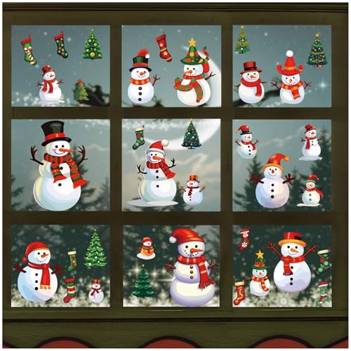 craspire 8 Blatt Schneemann Wandaufkleber Weihnachtsbaum Strümpfe Fensteraufkleber Wandtattoos Aufkleber Abziehen Und Ankleben PVC Wasserfest Selbstklebend Für Zuhause Wohnzimmer Schaufenster craspire 8 Blatt Schneemann Wandaufkleber Weihnachtsbaum Strümpfe Fensteraufkleber Wandtattoos Aufkleber Abziehen Und Ankleben PVC Wasserfest Selbstklebend Für Zuhause Wohnzimmer Schaufenster von craspire