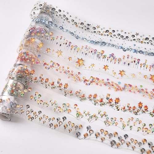 craspire 8 Stil Weihnachtsbeleuchtung PET Klebeband Aufkleber Dekoratives Masking Washi Tape Transparent DIY Handbuch Selbstklebend Wasserdicht Tagebuch Scrapbook Collage Geschenkverpackung craspire 8 Stil Weihnachtsbeleuchtung PET Klebeband Aufkleber Dekoratives Masking Washi Tape Transparent DIY Handbuch Selbstklebend Wasserdicht Tagebuch Scrapbook Collage Geschenkverpackung von craspire