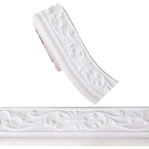 craspire 90.5x4.7 Zoll Kronenleiste Zum Abziehen Und Aufkleben Selbstklebende Weiße Flexible Schaumstoffleiste 3D Klebbare Dekorative Tapetenbordüre Wandkantenschaum Fußleiste Spiegelbordüre craspire 90.5x4.7 Zoll Kronenleiste Zum Abziehen Und Aufkleben Selbstklebende Weiße Flexible Schaumstoffleiste 3D Klebbare Dekorative Tapetenbordüre Wandkantenschaum Fußleiste Spiegelbordüre von craspire