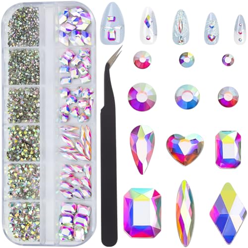 craspire 980 Stück Rosa Nagel Strass Set 6 Formen Flache Edelsteine + 920 Stück 1.5-6mm Runde Glasanhänger Mit Pinzette 3D Harz Kristall Nagelkunst Glitzer Diamant Stein Set Für Frauen Nagelkunst craspire 980 Stück Rosa Nagel Strass Set 6 Formen Flache Edelsteine + 920 Stück 1.5-6mm Runde Glasanhänger Mit Pinzette 3D Harz Kristall Nagelkunst Glitzer Diamant Stein Set Für Frauen Nagelkunst von craspire