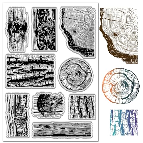 craspire A5 Grain Wall Transparente Stempel Vintage Holzmaserung Riss Stempel Wiederverwendbarer Hintergrund Poststempel Transparente Silikon Stempelsiegel Für Tagebuch Und Kartenherstellung von craspire