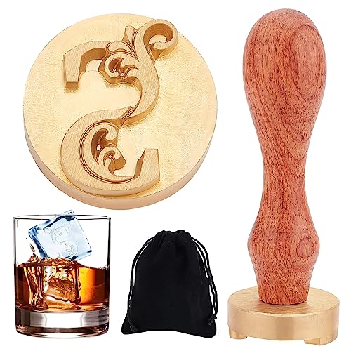 craspire Eisstempel Initialen Buchstabe S Messing Eisstempel Eiswürfelstempel Personalisiert Mit Abnehmbarem Messingkopf Und Holzgriff Eisbrandstempel Für Cocktail-Mojito-Bar-Getränke von craspire