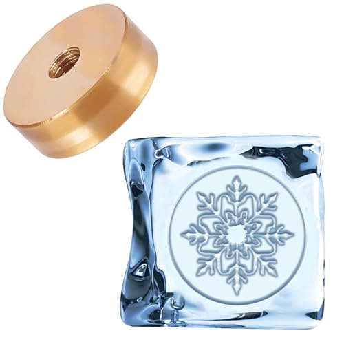 craspire Eisstempel Schneeflocke 1.2" EIS Brandstempel (Konvex) Weihnachtliches Eiswürfelsiegel Mit Holzgriff Abnehmbarer Messingkopf Ersatz Für Cocktails Whisky Mojito Bar Getränkezubereitung Party von craspire
