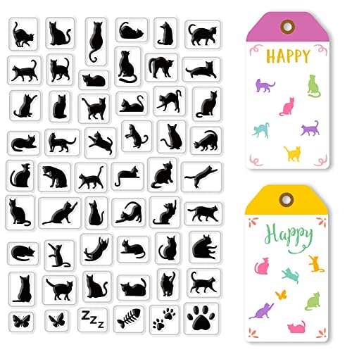 CRASPIRE Katzen Transparente Stempel Für Die Kartenherstellung, Dekoration, Scrapbooking, Cat Footprint Scratches Silikonstempel Zum Prägen von Fotoalbum-Dekorationen von craspire