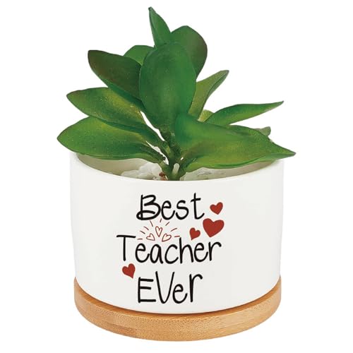 craspire Niedliche Blumentöpfe Mit Sukkulenten Und Kakteen In Der Aufschrift Best Teacher Ever Weiße Keramik Aloe Vera Blumentopf Holztablett Abflussloch Für Drinnen Und Draußen als Dankeschön craspire Niedliche Blumentöpfe Mit Sukkulenten Und Kakteen In Der Aufschrift Best Teacher Ever Weiße Keramik Aloe Vera Blumentopf Holztablett Abflussloch Für Drinnen Und Draußen als Dankeschön von craspire