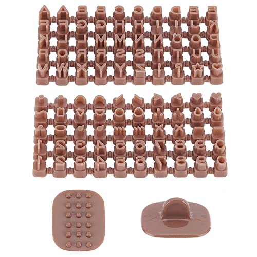 craspire Polymer Clay Cutters Set Clay Earring Cutters Letters Brown Alphabet and Number Cookie Cutters Set Clay Texture Roller for Clay Keks Gebäck Backen von craspire