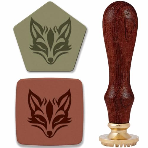craspire Töpferstempel Für Ton, Handgefertigt, 1 mm, Fuchs-Keramikstempel, Abnehmbarer Holzkopf Mit Goldenem Griff, Einzigartige Abdrücke, DIY-Handwerk, Polymer-Ton-Werkzeuge, Hersteller von craspire