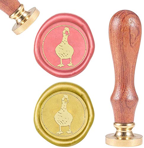 craspire Wax Seal Stamp Duck, Versiegelung Wachs Stempel Tier Retro Holz Stempel Wachs Siegel 25mm Abnehmbare Messing Siegel Holz Griff Für Umschläge Einladungen Hochzeit Verschönerung Dekoration von craspire