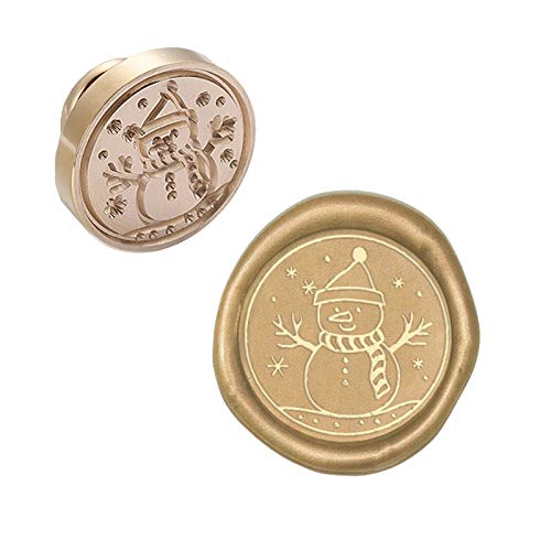 craspire Wax Seal Stamp Head Schneemann Abnehmbare Versiegelung Messing Stamp Head Für Kreative Geschenkumschläge Einladungskarten Dekoration von craspire