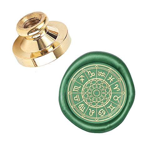 craspire Wax Seal Stamp Head Zwölf Sternbilder Abnehmbare Versiegelung Messing Stamp Head Für Kreative Geschenkumschläge Einladungskarten Dekoration von craspire