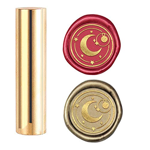 craspire Wax Seal Stamp Moon, Mini Messing Säulenstempel Gold Mental Sealing Stempel 15mm Für Umschlag Einladung Hochzeit Verschönerung Flasche Geschenkkarte Dekoration von craspire