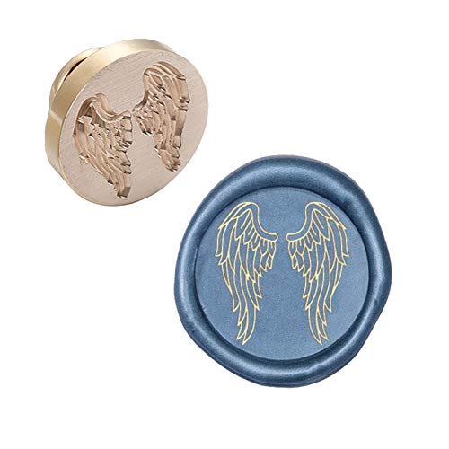 craspire Wax Seal Stempelkopf Angel Wings Abnehmbare Versiegelung Messing Stempelkopf Für Kreative Geschenkumschläge Einladungskarten Dekoration von craspire