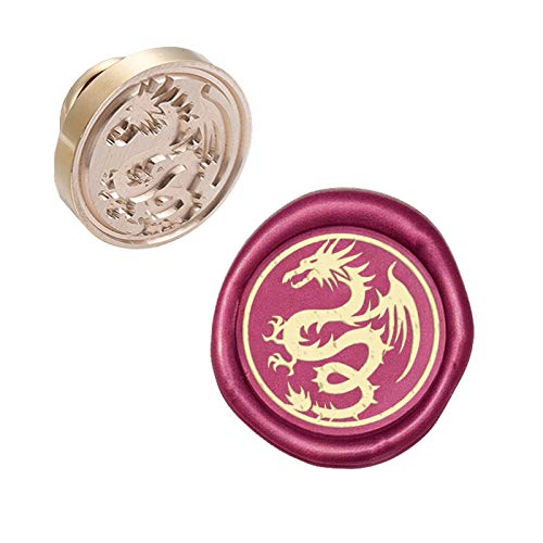 craspire Wax Seal Stempelkopf Dragon Abnehmbare Versiegelung Messing Stempelkopf Für Kreative Geschenkumschläge Einladungskarten Dekoration von craspire