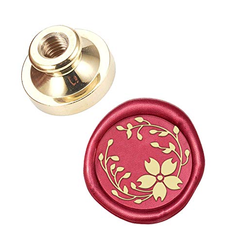 craspire Wax Seal Stempelkopf Kirschblüte Abnehmbare Versiegelung Messing Stempelkopf Für Kreative Geschenkumschläge Einladungskarten Dekoration von craspire
