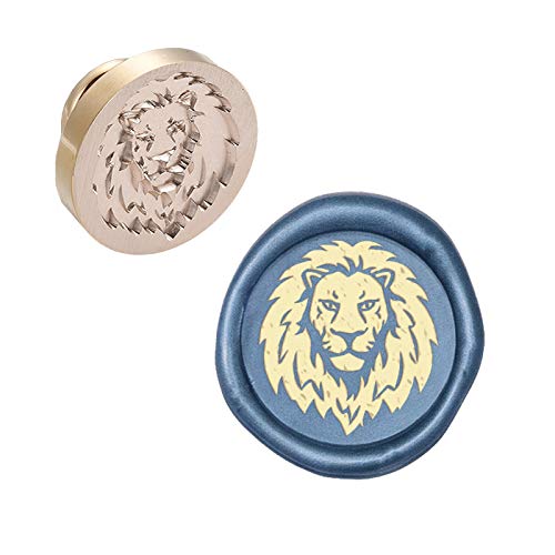 craspire Wax Seal Stempelkopf Lion Abnehmbare Versiegelung Messing Stempelkopf Für Kreative Geschenkumschläge Einladungskarten Dekoration von craspire