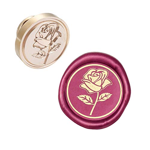 craspire Wax Seal Stempelkopf Rose Abnehmbare Versiegelung Messing Stempelkopf Für Kreative Geschenkumschläge Einladungskarten Dekoration von craspire