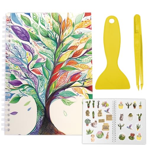 craspire Wiederverwendbares Stickerbuch Stickerbaum Sammelbuchalbum A5 Größe 40 Blätter Wiederverwendbarer Sticker Organizer Aufbewahrungsbuch Stickerbuch Mit Pinzette Und Spachtel craspire Wiederverwendbares Stickerbuch Stickerbaum Sammelbuchalbum A5 Größe 40 Blätter Wiederverwendbarer Sticker Organizer Aufbewahrungsbuch Stickerbuch Mit Pinzette Und Spachtel von craspire