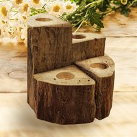 Kerzenständer Aus Alten Eichenbalken - Adventskerzen Teelicht Kerzenhalter Teelichthalter Weihnachtskranz Adventskranz Xmas Tischdeko von cravtstore