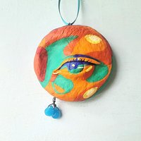 The Vision Paper Mache Art Taschenspiegel Und Ornament von createdbyRenee