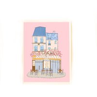 Paris Café Kunstdruck. Illustriertes Le Vieux Paris, Wanddekor, Größe 20 X 25 cm von creationzbycatherine