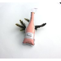 Rosa Flasche Champagner Ornament-Ornamente-Christbaumschmuck von creationzbycatherine