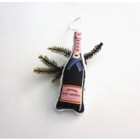 Sektflasche Ornament - Weihnachtsschmuck - Baumschmuck von creationzbycatherine
