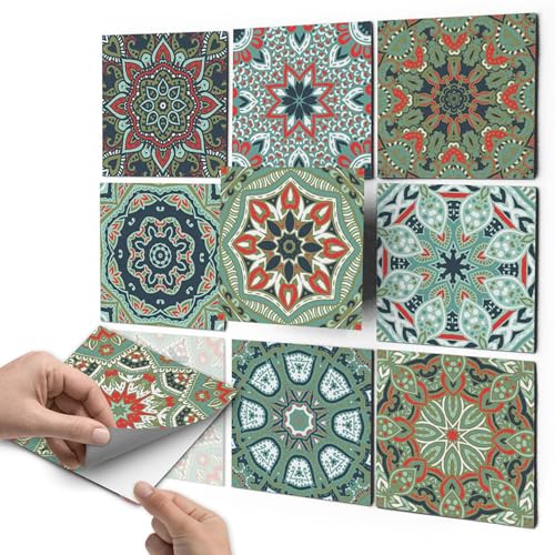 10 Stück Fliesenfolie für Bad und Küche 10x10 cm - Klebefliesen, Mosaikfliesen - Stickerfliesen, Fliesen Folie SET // Design: Marokkanische Fliesen RIAD 10 Stück Fliesenfolie für Bad und Küche 10x10 cm - Klebefliesen, Mosaikfliesen - Stickerfliesen, Fliesen Folie SET // Design: Marokkanische Fliesen RIAD von creatisto