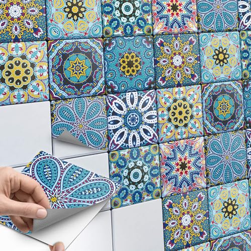 30 Stück Fliesenaufkleber 15x15 cm für Bad und Küche - Mosaikfliesen, Klebefliesen - Stickerfliesen, Fliesen Folie SET // Design: 1001 Nacht von creatisto
