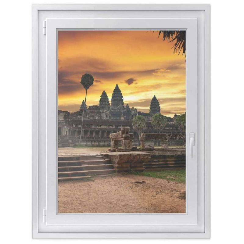 Fensterfolie [hoch] - Design: Angkor Wat 90x120 cm von creatisto