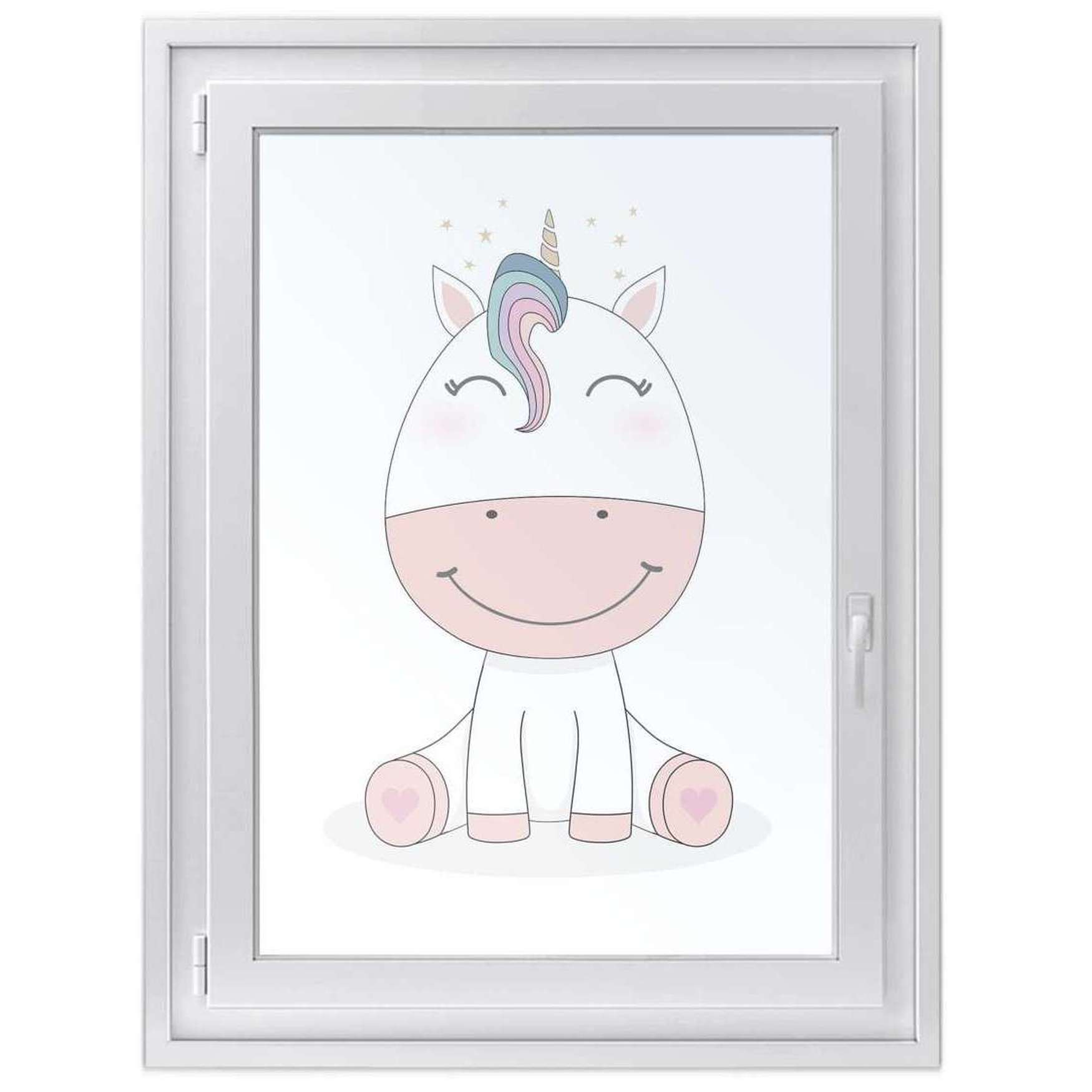 Fensterfolie [hoch] - Design: Baby Unicorn 40x50 cm von creatisto