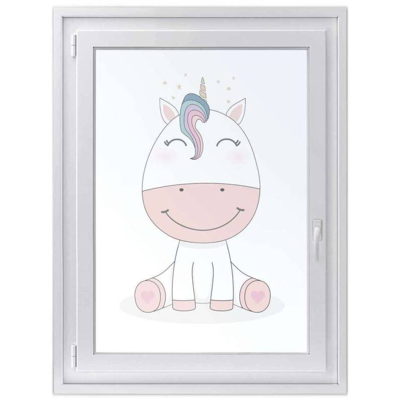 Fensterfolie [hoch] - Design: Baby Unicorn 40x50 cm von creatisto