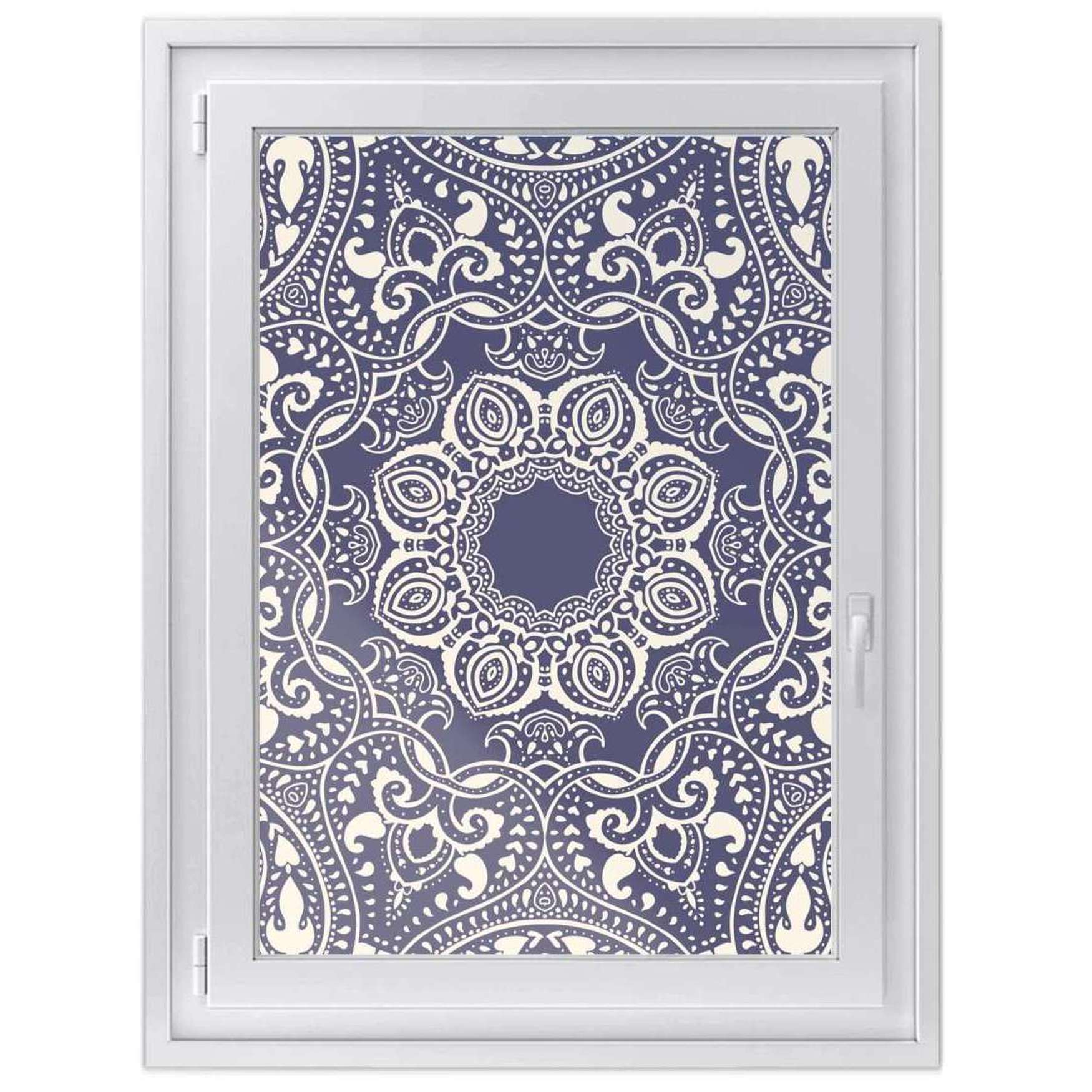 Fensterfolie [hoch] - Design: Blue Mandala 40x50 cm von creatisto