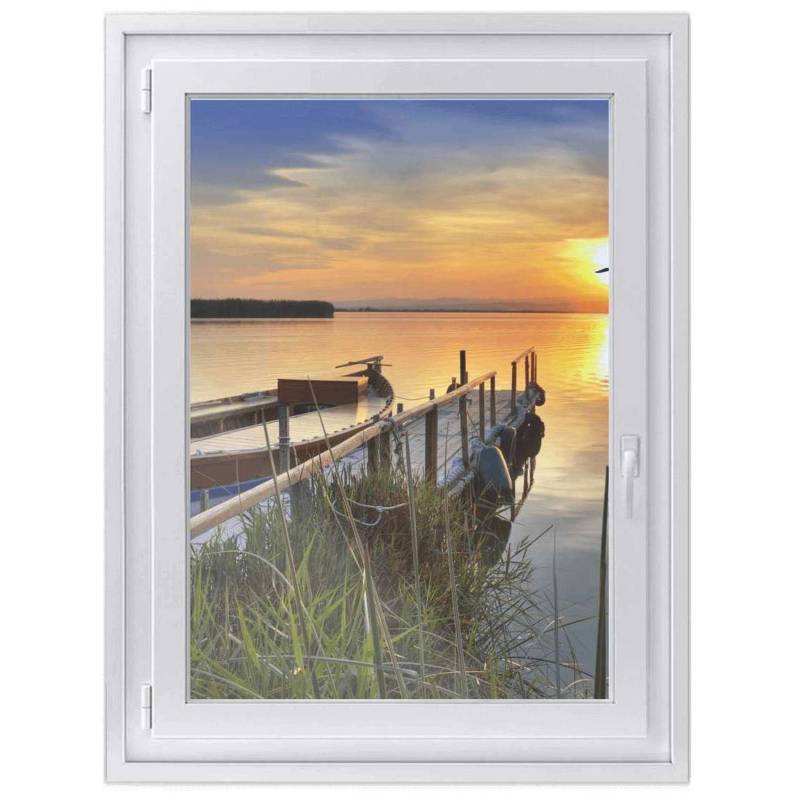 Fensterfolie [hoch] - Design: Bridge to the sun 30x40 cm von creatisto