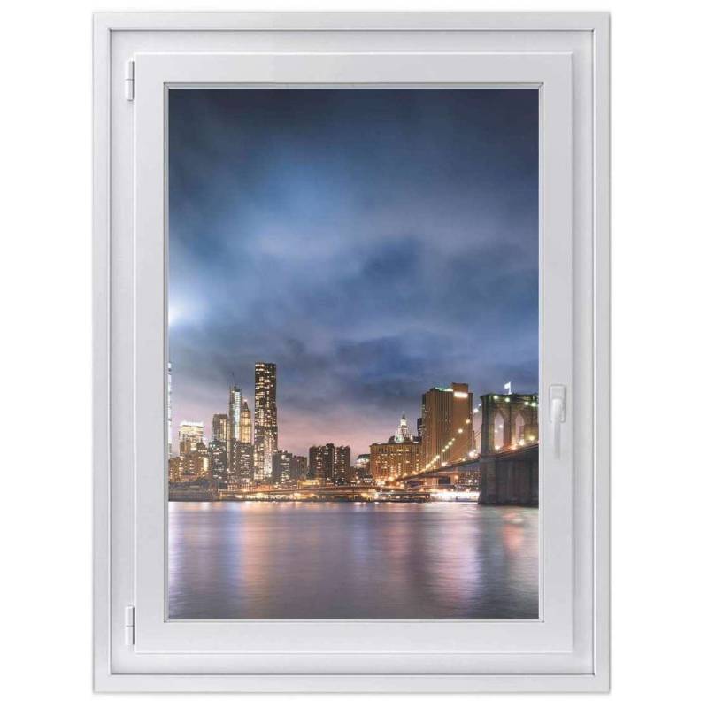 Fensterfolie [hoch] - Design: Brooklyn Bridge 30x40 cm von creatisto