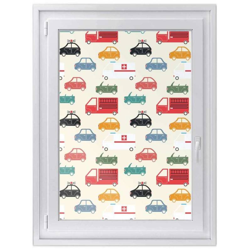 Fensterfolie [hoch] - Design: Cars 90x120 cm von creatisto