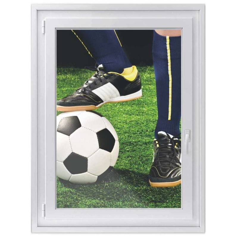 Fensterfolie [hoch] - Design: Fussballstar 70x100 cm von creatisto