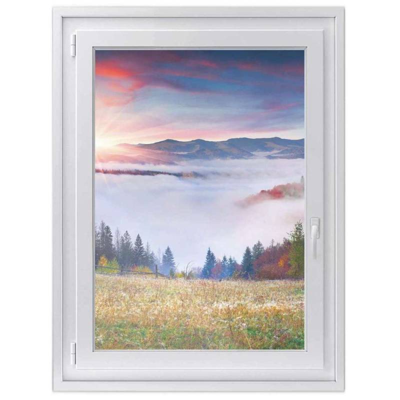 Fensterfolie [hoch] - Design: Herbstwald 30x40 cm von creatisto
