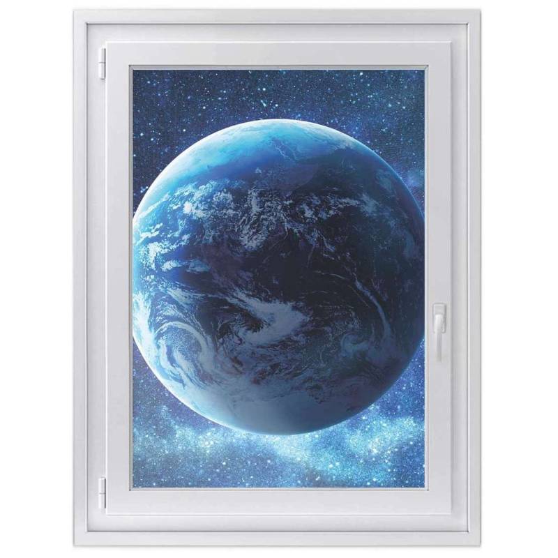 Fensterfolie [hoch] - Design: Planet Blue 90x120 cm von creatisto