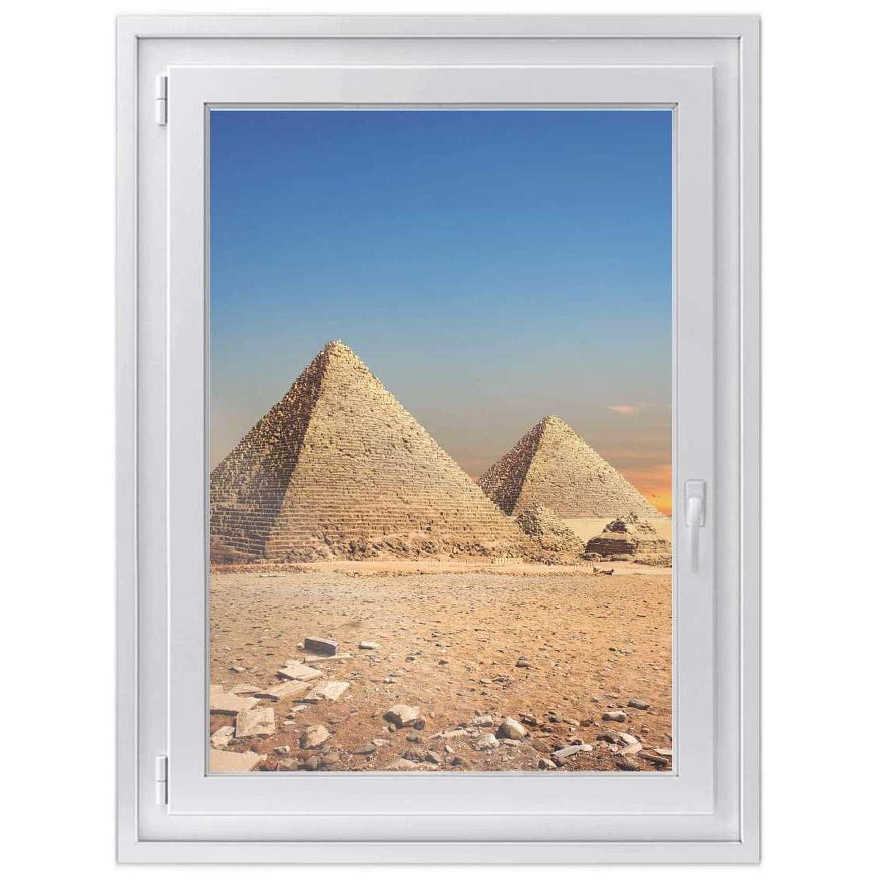 Fensterfolie [hoch] - Design: Pyramids 50x70 cm von creatisto