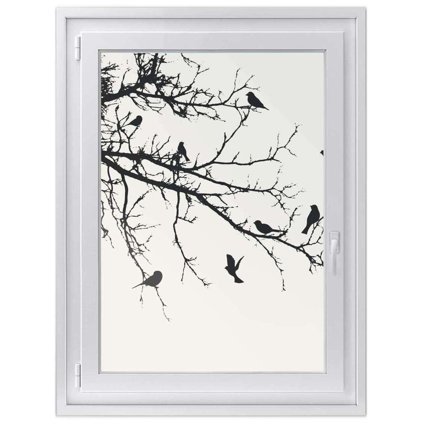 Fensterfolie [hoch] - Design: Tree and Birds 1 70x100 cm von creatisto