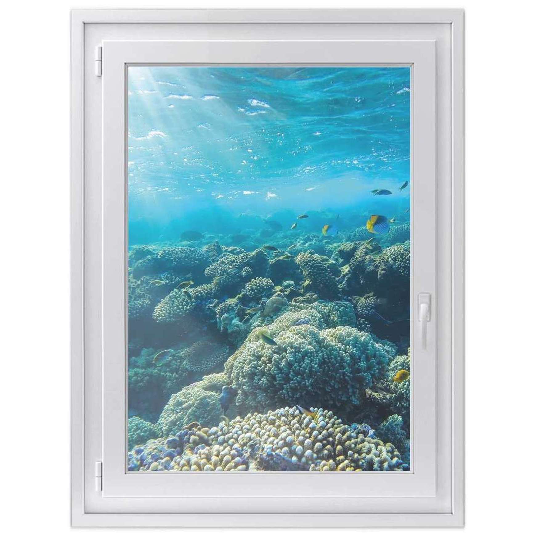 Fensterfolie [hoch] - Design: Underwater World 90x120 cm von creatisto