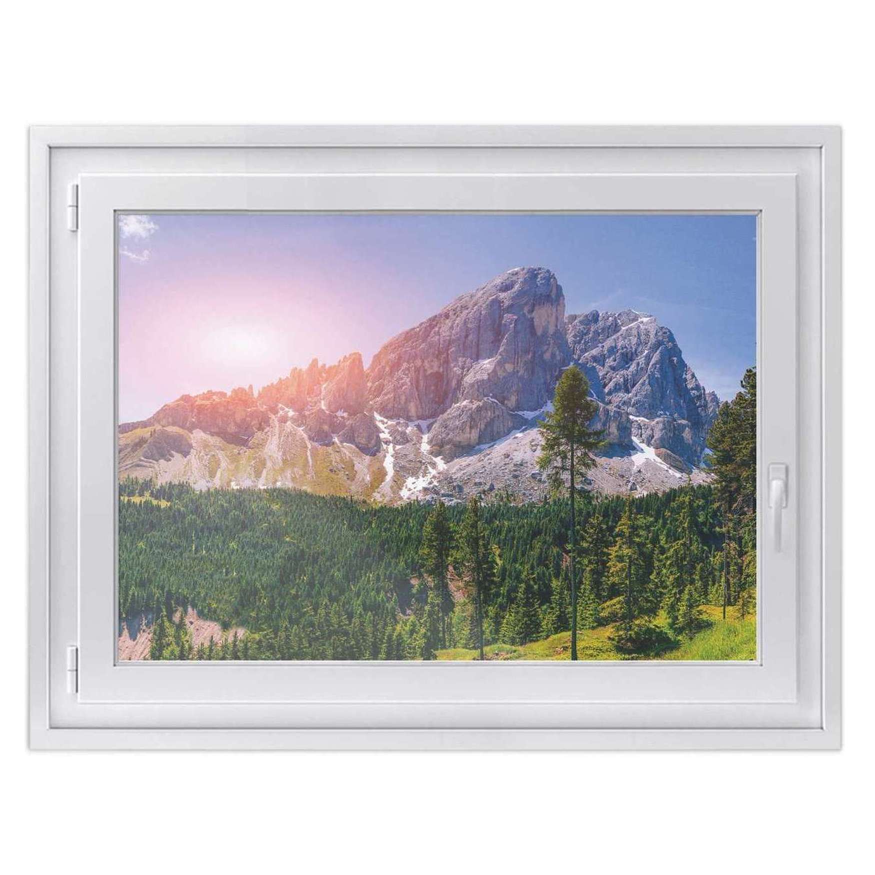 Fensterfolie [quer] - Design: Alpenblick 100x70 cm von creatisto